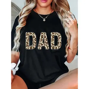 100% Cotton Leopard Pattern Dad Fathers Day T-Shirt
