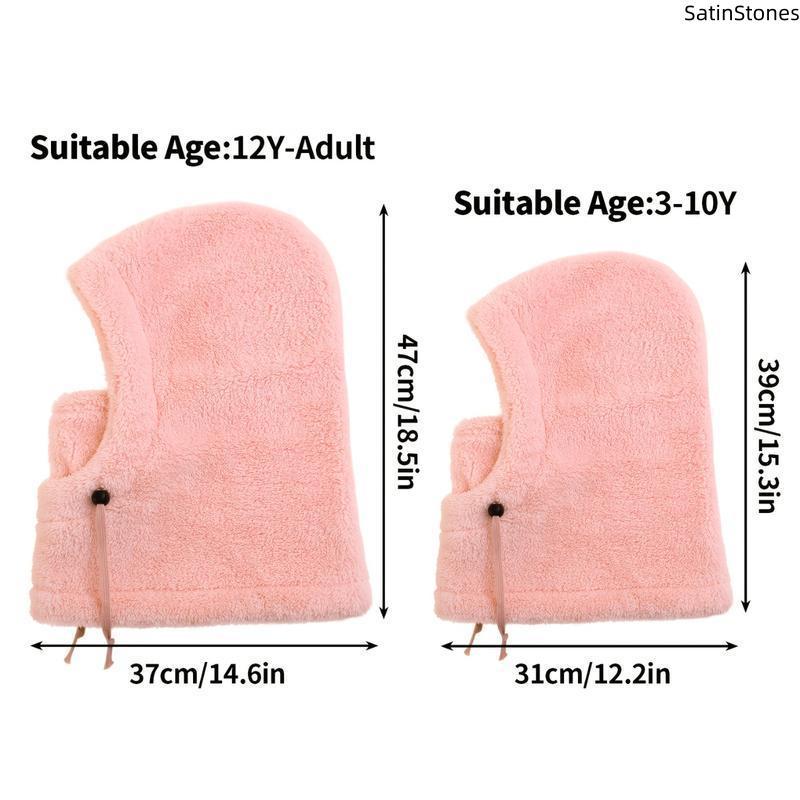 Winter Balaclava & Neck Warmer Hat &ndash; Windproof Thermal Full Face Mask with Detachable Hood Collar. Soft Fleece for Kids Ages 3&ndash;10. Ideal for Skiing. Snow. Outdoor Winter Sports & Daily Wear