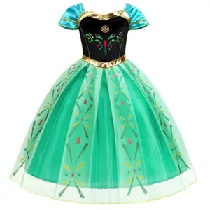 Anna Princess Dress for Girls, Christmas Birthday Party Costume, Elsa, Cute Cartoon Character Design, Perfect Gift Idea