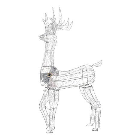 August & Leo 47" LED Jeweled Wrapped Reindeer