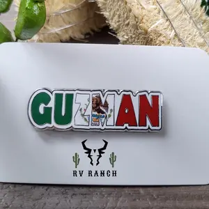 GUZMAN last name, surname pin for caps, apellido Guzman pin, hat accessories, pin de apellidos para gorras