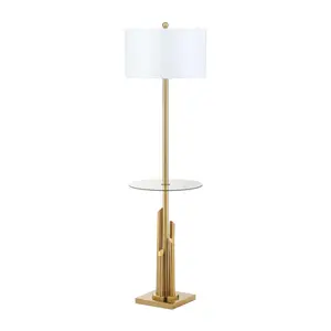 Ambrosio 61 Inch Floor Lamp Side Table by Safavieh