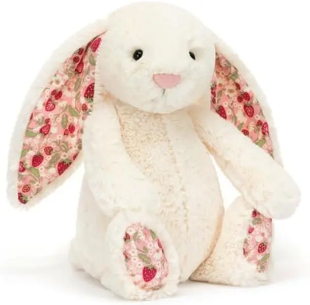 Jellycat Blossom Cream Bunny, Berry, Medium