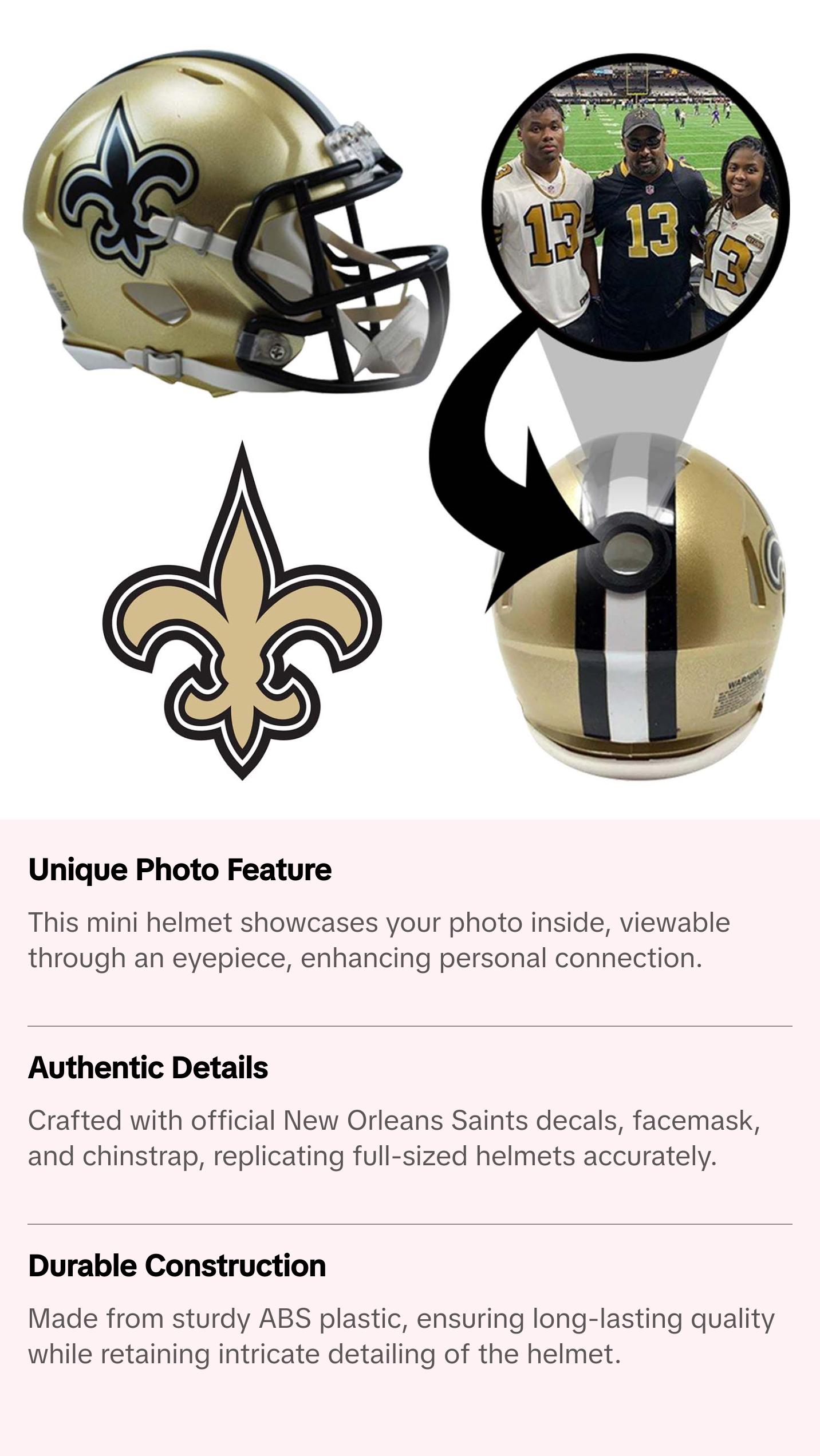 New Orleans Saints NFL Mini Helmet - Picture Inside