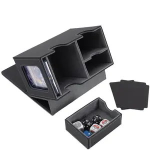 New Dual-Sleeve Card Deck Storage Box, 160+ Capacity Game Card Holder, Window Design for Easy Access, Ideal for Collectors and Gamers, Card Hobby Box
