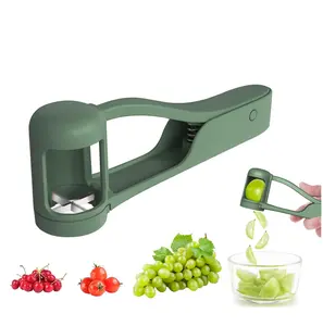 Summervibes Baby Grape Cutter Slicer, Stainless Steel Fruit Quarter Cutter Tool, Safe Kitchen Gadget for Toddlers 1-3, Perfect for Grape Cherry Tomato Strawberry Blueberry Salad Cake Decor