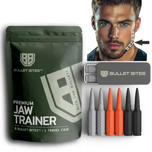 BULLET BITES Jaw Trainer | Ultimate Gym Companion | Chisel Jawline | Activates All Facial Muscles | 3 Resistance Levels