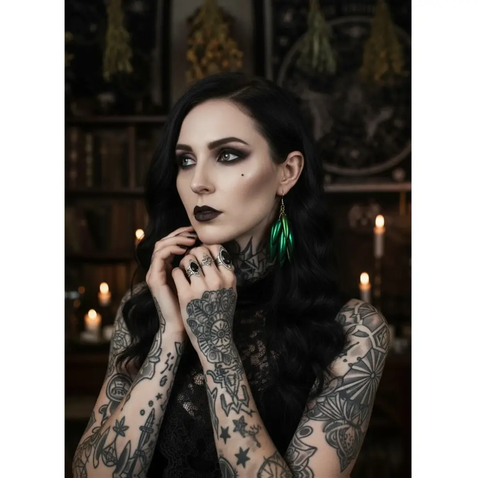 Beetle Wings Tier Earrings