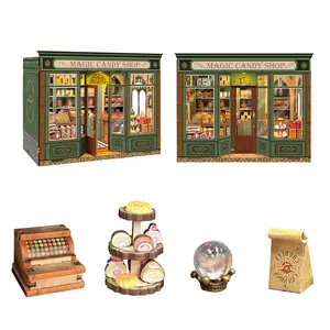 Book Nook Kit, 3D Wooden Puzzle, Adult 3D Wood Jigsaw, Bookshelf Model Decoration, DIY 3D Desktop Ornament, Gift for Family Friends, Wooden Handmade Puzzle