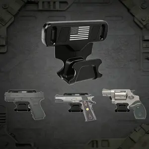 Gun Magnet,1P Magnetic Car Holster with Trigger Guard Protection, Concealed Gun Magnet Mount for Vehicle, Truck, Safes, Walls, Heavy Duty Car Gun Holster for Pistol, Revolver, Rifle, Handgun, Shotgun