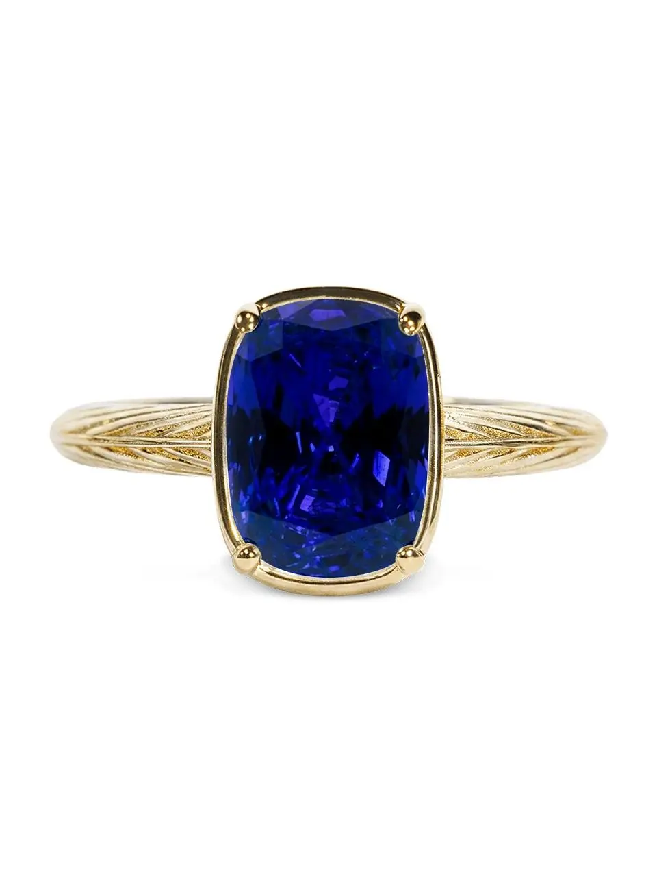 Sterling Silver Mini Sapphire Cushion Ring
