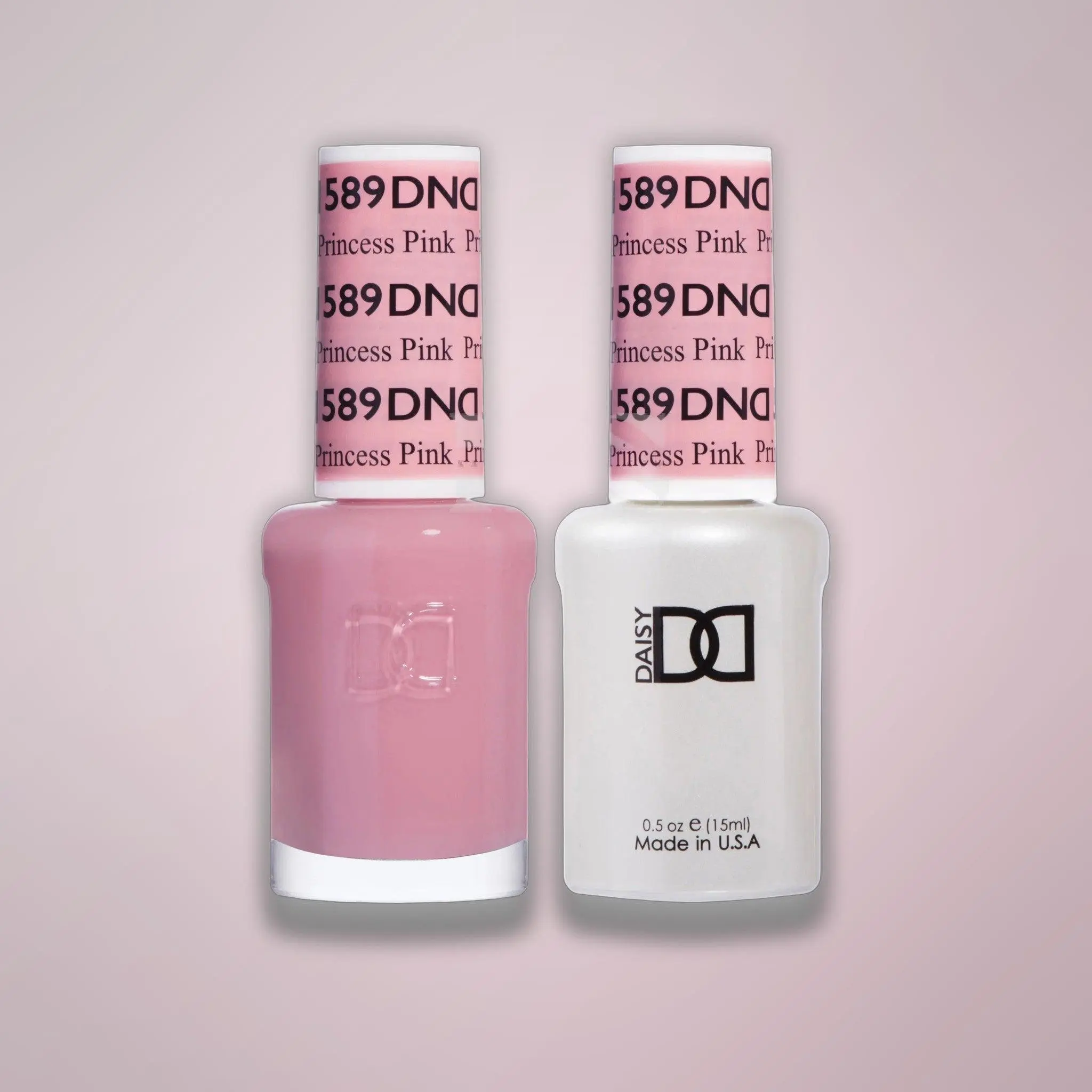 DND Duo Gel - 589 Princess Pink - Gel & Matching Lacquer Duo 0.5 oz