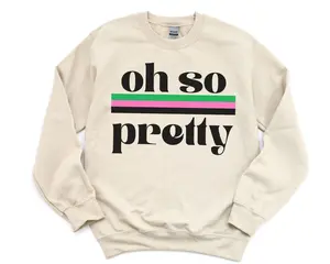 Alpha Kappa Alpha Oh So Pretty Sweatshirt AKA Inspired Gear aka Apparel Pink Green AKA Gift AKA Sisterhood Sweatshirt