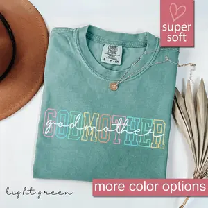 Comfort Colors Vintage Godmother Shirt, Funny Godparent Gift, Aunt Gift, Godmother Sister In Law Shirt, Godmama Graphic Tees, Baby Shower Shirts