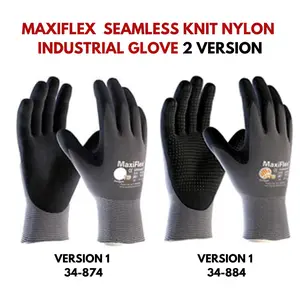 12/24 Pairs MaxiFlex Work Gloves for Men | Foam Nitrile Palm Coated Work Gloves | Ultimate Comfort & Grip | Durable for Precision Tasks & Heavy-Duty