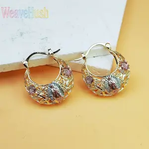 Exaggerated Minimalist Hollow Circle Virgin Mary Hoop Earrings for Women, Vintage Inspired Premium Quality Fashion Ear Buckles, Elegant Statement Jewelry for Daily Wear, Party, Vacation & Retro Themed Occasions