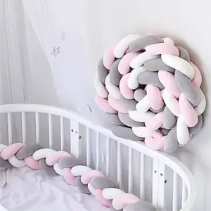 1.5m Soft Plush Braided Knotted Throw Pillow, Modern Round Decorative Home Accent Cushion