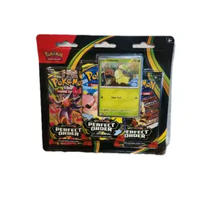Pokémon Mega Evolution Perfect Order 3-Pack Blister (Chikorita Promo)