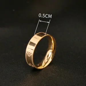 1pc stainless steel wedding ring engraved with flowers for men and women, fashion style for couples, suitable daily wear, jewelry gifts, anniversary
