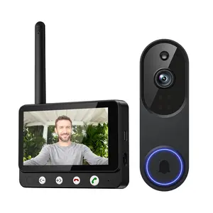 Smart Video Doorbell with 512GB Free Cloud Storage, 4.5" Monitor, Night Vision, Wide-Angle Lens - Wireless Home Surveillance System