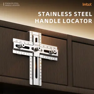 IMBOT Stainless Steel Handle Locator, Cabinet Drawer Handle Auxiliary Installation Precision Positioning Tool