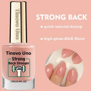 Tinovo Uno New Arrival Upgrade Nail Strengthener Natural Jelly Get Stronger Nail Hardener with Keratin and Calcium, No-Bake Natural Dry, Moisturizing Strengthening for Thin and Soft Nails, Long-lasting Gloss, Nail Care