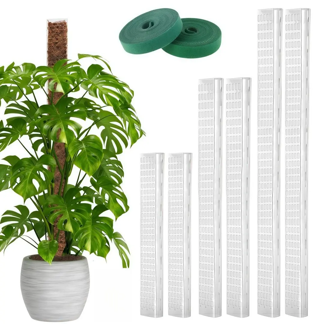 24-Inch/36-Inch/48-Inch Moss Pole for Indoor Climbing Plants, Indoor Plant Trellis, Durable Plastic Plant Tutor for Monstera, Large D-Shaped Support for Growth