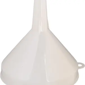 Winco Plastic Funnel, 4 1/4-Inch Diameter, White, Medium - Kitchen Utensil for Filling Bottles and Cans - Utensils