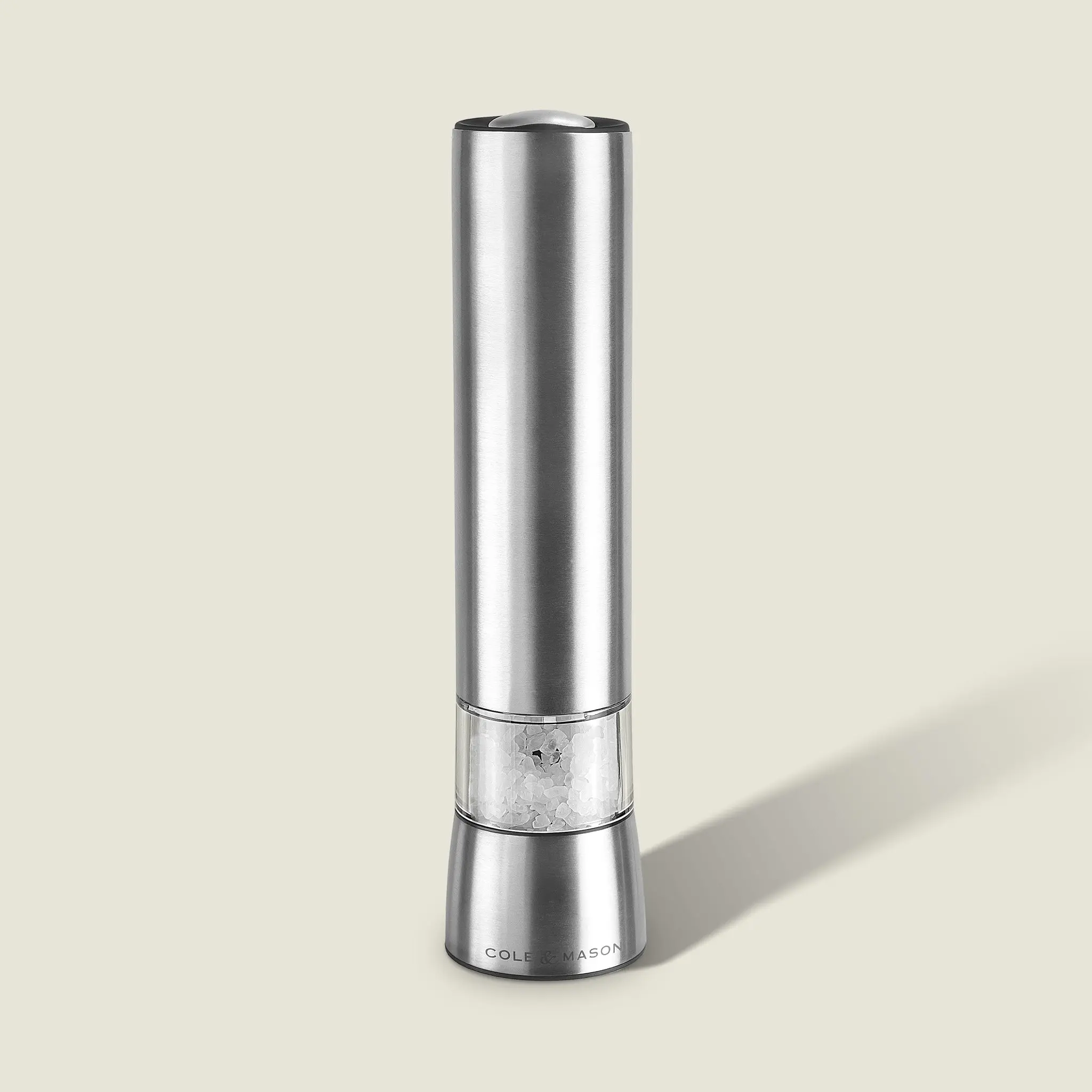 Cole & Mason Hampstead Precision+ Electronic Salt Mill, Modern Kitchen Gadgets & Utensils, Ceramic Seasoning Mill for Kitchen Use, Smooth, Pepper