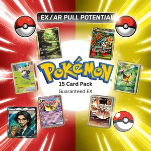 Pokemon Guaranteed EX Pack - 15 Card Hand-Curated Booster Mix EX Guaranteed Pull
