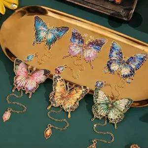 Metal Butterfly Bookmarks Featuring Chains decorative bookmark