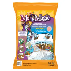 Mr. Magic Premium Ice Melter (50LB) - Fast-Acting and Effective Snow Melter for Driveways and Walkways