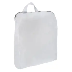 Unique Bargains 1 Pc Portable Laundry Bag for Laundry Room 11.81"x3.15"x15.75" White Gray