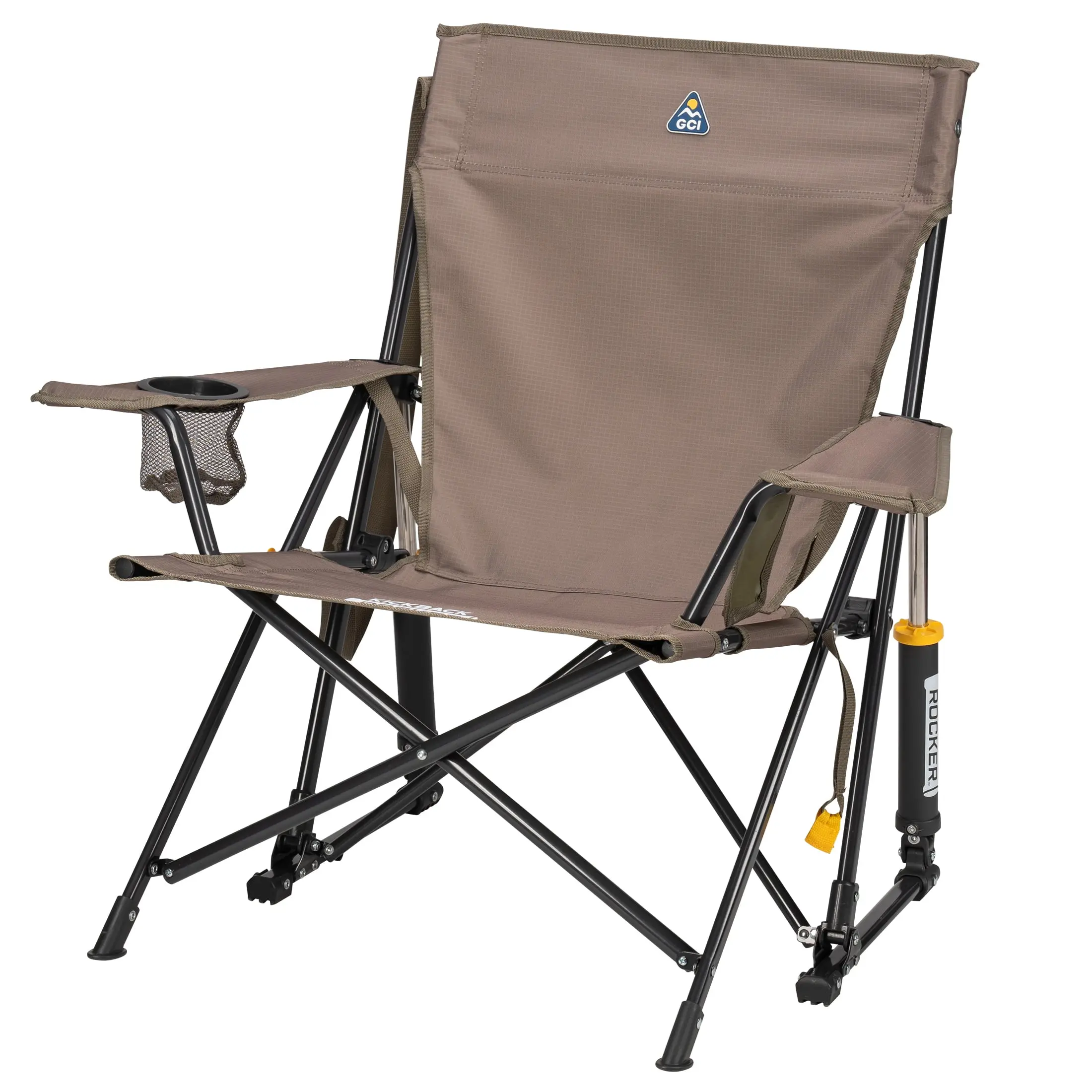 GCI Outdoor Kickback Rocker Low Profile Rocking Camp Chair, Aged Fatigue