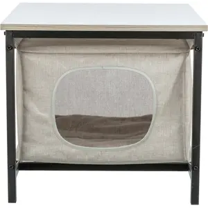 Emmie Indoor Cat Condo, Cat Bed Side Table, Cat Hideaway Cave with Cozy Cushion