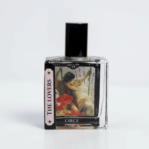 Circe Boutique The Lovers Tarot Perfume Oil 1.7 oz Roller | Sensual Red Plum, Freesia & Musk Blend | Long-Lasting Luxurious Fragrance Oil for Women | Chemical-Free, Limited Edition | Circe Boutique