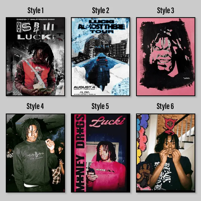 Lucki Roster, Lucki Album Poster, Lucki Flawless Like Me Poster