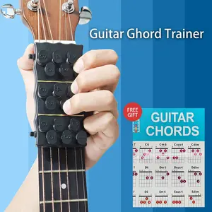 1pc Guitar Chord Assistant, Easy Chord Trainer forBeginners & Finger Injured Players, Reduce Fingertip PainWhile Practicing, Free Guitar Chord Chart Included