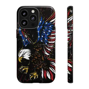 Patriot Flag Phone Case with Eagle Design, America for Veterans, Patriotic, USA Independence DaySuitable for iPhone 17/16/15/14/13/12/11 Pro Max/Plusand Samsung Galaxy S23-25, shock-absorbing, tiktokshopspringglowup