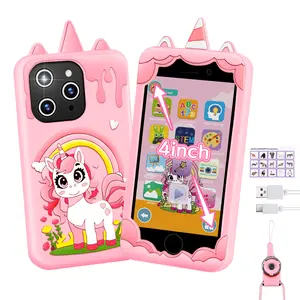 Kids Smartphone WIFI Connection Suitable For Ages 3-10 Years Old 4 Inch Screen Educational Mini Games Video Photography Christmas Gift Learning Tablet