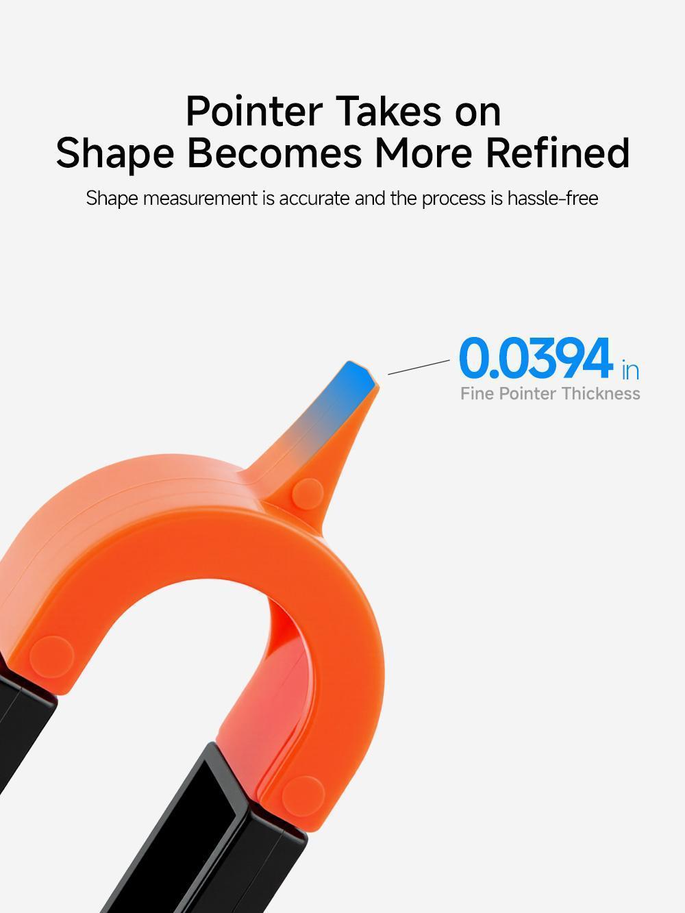 Contour Gauge with Lock, Adjustable Shape Duplicator Tool for Flooring Tile & Woodworking, DIY Home Improvement Tool Gift for Men