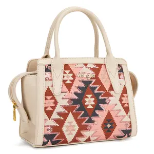 Wrangler Sparkle Aztec Purse for Women Boho Top-handle Bags Western Satchel Handbags with Shoulder Strap