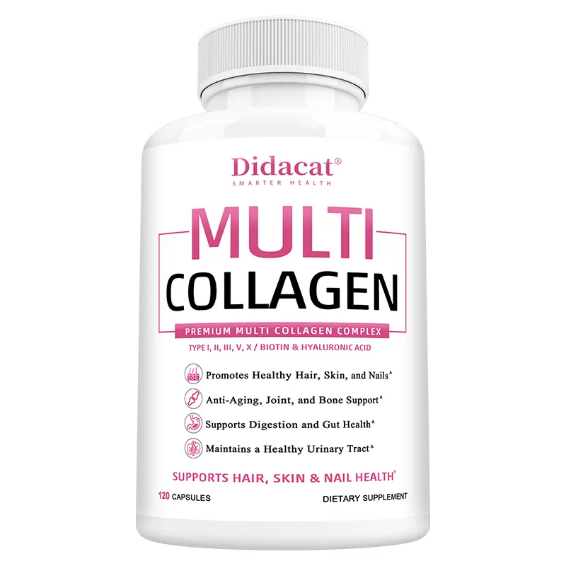 Multi-Collagen Health Supplement — Supports Skin, Hair, and Nail Health 120 Capsules