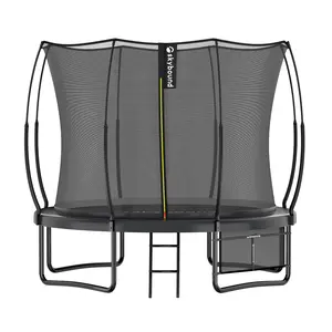 10FT Springless Trampoline for Kids and Adults - Recreational Trampolines with AntiRust Coating - Bungee Cords Outdoor Trampoline for Kids - No-Gap Design Zipper System-Black ai  bunny  trampoline