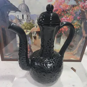 Black Clay Coffee Pot