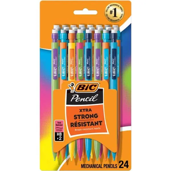 BIC Xtra Strong Mechanical Pencil, 0.9 mm, 24 Count BIC Xtra Strong Mechanical Pencil, 0.9 mm, 24 Count