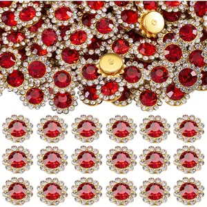 160 Pcs 12MM Sew on Rhinestones Crystals Glass Metal Base Sewing Flower Claw Rhinestones for Clothes Shoes Earring Belt Crafts Sewing Accessories