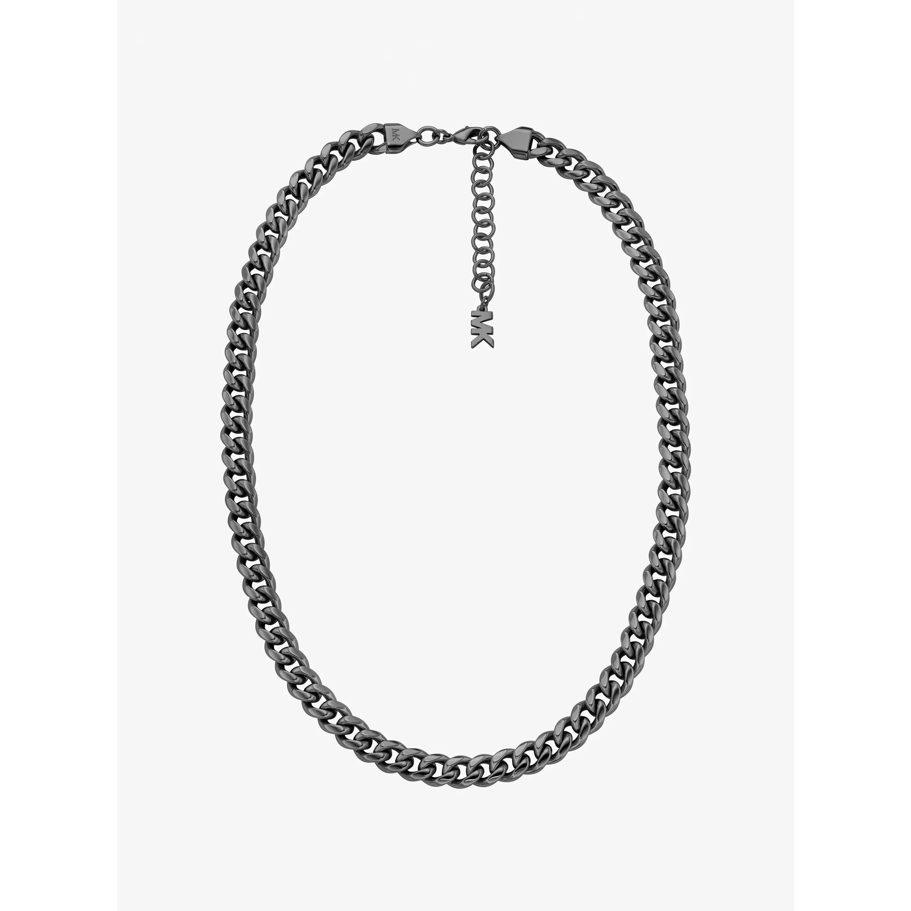 Precious Metal-Plated Brass Curb-Link Chain Necklace