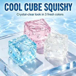 7cm Clear Transparent TPR Maltose Cheese Squishy Toy, Stretchable Squeeze Fake Food Fidget Sensory Toy, Slow Rebound Malleable Stress Relief Squishies, Hobby Collectible Desk Play Toy for Kids Adults Anxiety Relief & Daily Entertainment