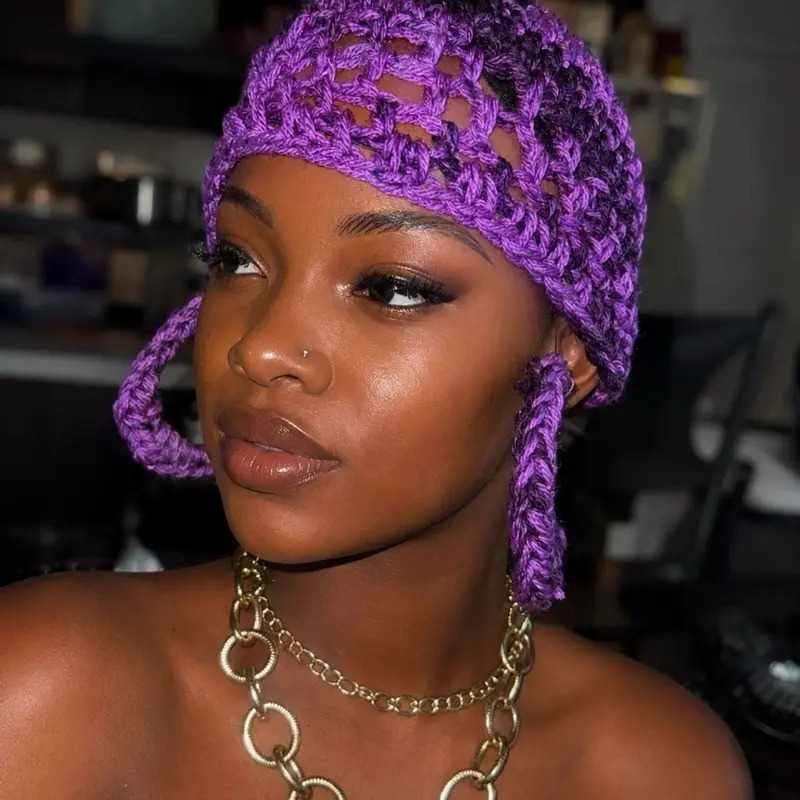 SETS! Handmade Crochet Beanie with matching earrings Collection - No Restocks, Fabric Construction, Casual Stylish Fashion Accessory
